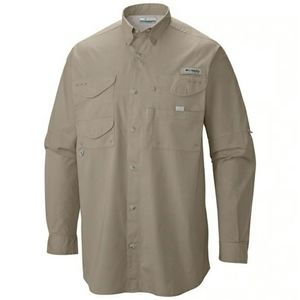 Columbia Bonehead PFG Vented L/S Shirt Mens 3X Tan
